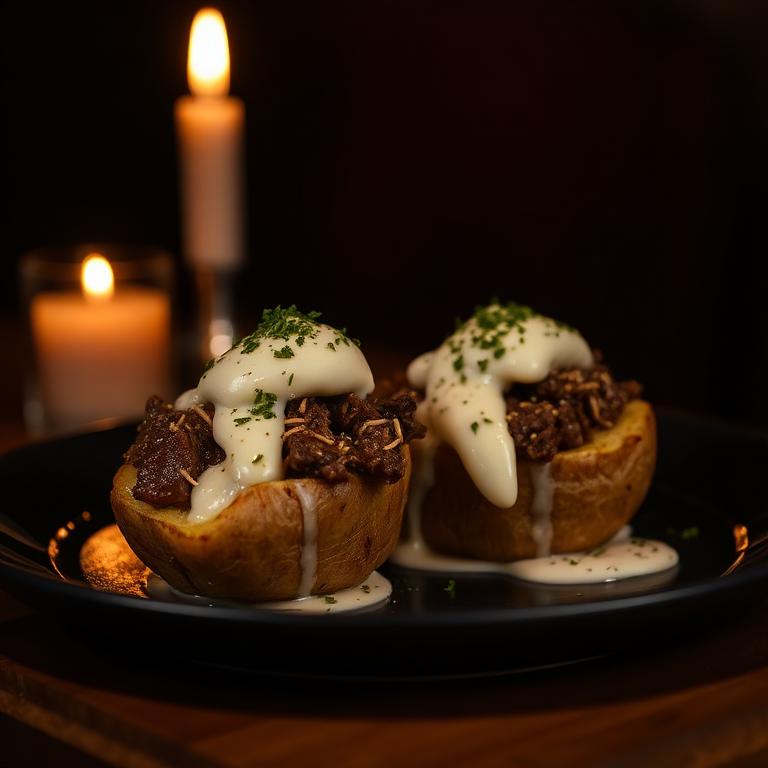 Beef-stuffed potatoes (2u)