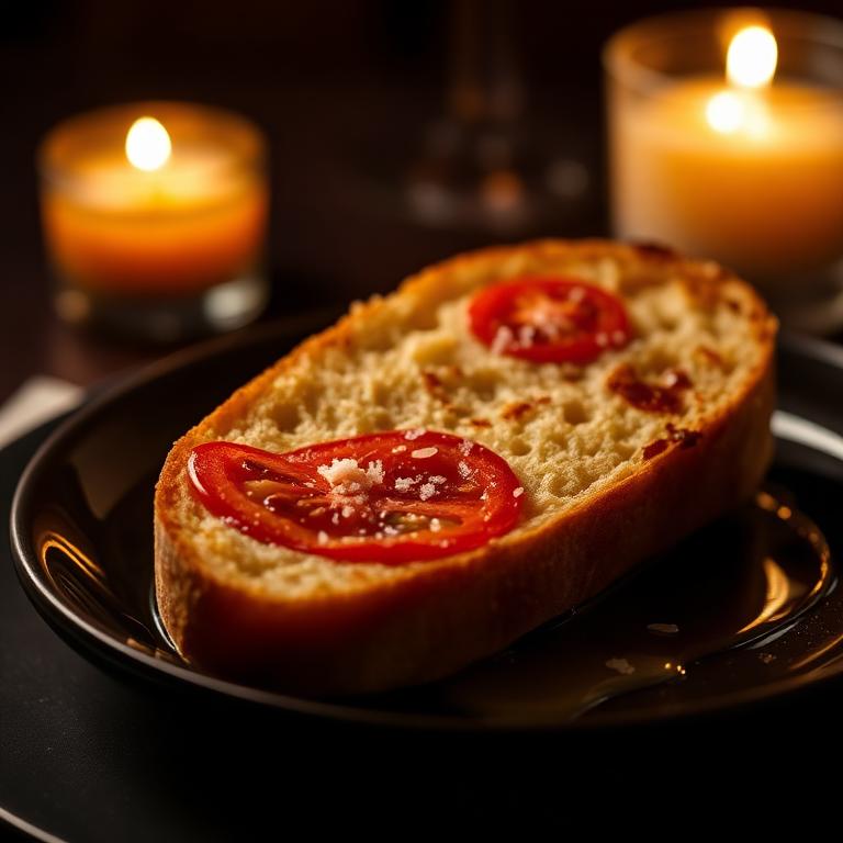 Crystal bread with tomato